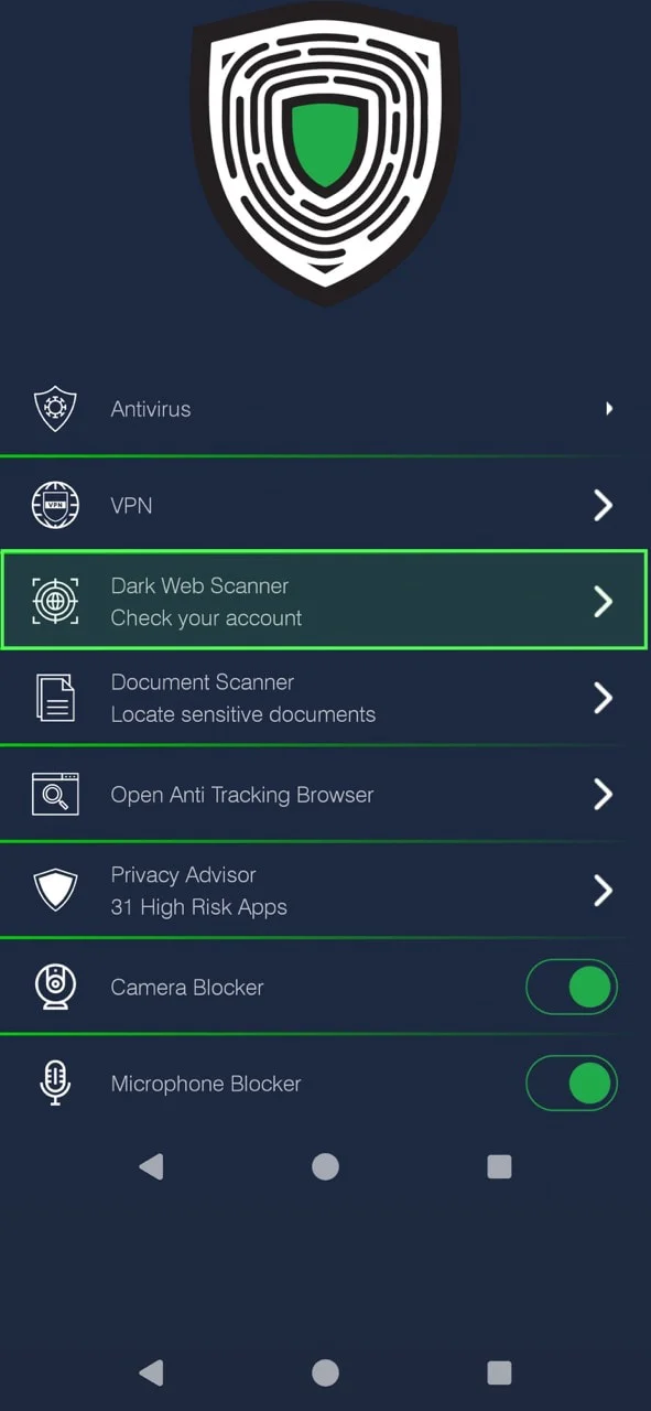 Dark Web Scanner Dashboard