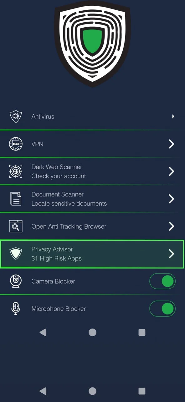 Android Privacy Advisor Dashboard